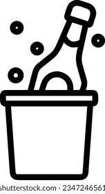 Bucket icon symbol vector image. Illustration of the bucket cleaning equipment washing outline design image. EPS 10