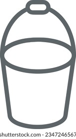 Bucket icon symbol vector image. Illustration of the bucket cleaning equipment washing outline design image. EPS 10