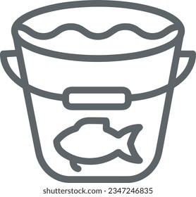 Bucket icon symbol vector image. Illustration of the bucket cleaning equipment washing outline design image. EPS 10