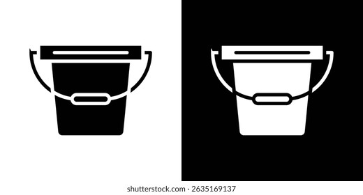 Bucket icon symbols. Vector illustration.