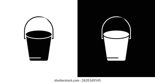 Bucket icon symbols. Vector illustration.