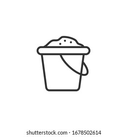 bucket icon template color editable. bucket symbol vector sign isolated on white background.