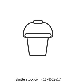 bucket icon template color editable. bucket symbol vector sign isolated on white background.