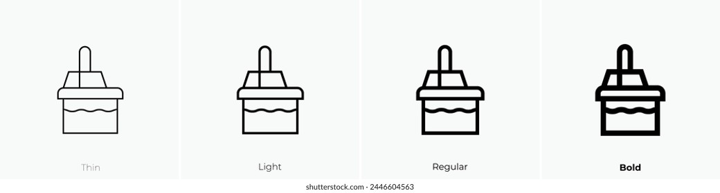 bucket icon. Thin, Light Regular And Bold style design isolated on white background