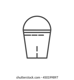bucket icon. thin line design