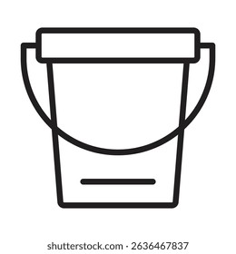 bucket icon Thin line illustration
