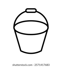Bucket icon Thin line vector