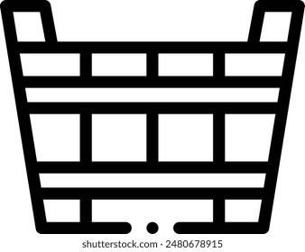 bucket icon. Thin Linear Style Design Isolated On White Background