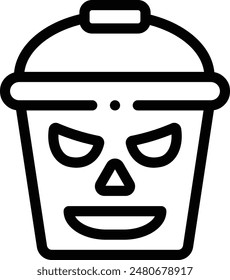 bucket icon. Thin Linear Style Design Isolated On White Background