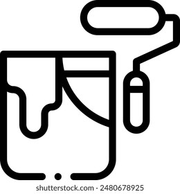icono de cubo. Diseño De Estilo Lineal Delgado Aislado Sobre Fondo Blanco