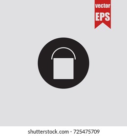 Bucket icon in trendy isolated on grey background.Vector illustration.