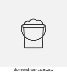 Bucket icon vector