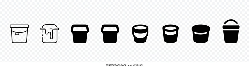 Bucket icon vector.  Basket symbol or logo. bucket icon vector water pail symbol