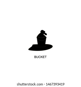 bucket icon vector black design