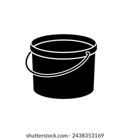 Icono de cubo vector. Ilustración de limpieza. Símbolo o logotipo de la cesta.