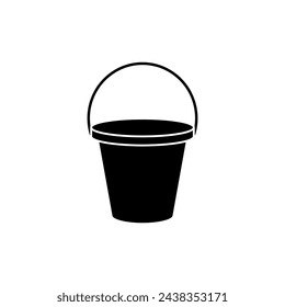 Bucket icon vector. Cleaning illustration sign. Basket symbol or logo.