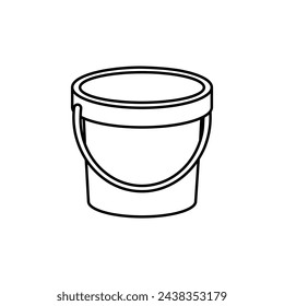 Bucket-Symbolvektor. Zeichen zur Reinigung der Illustration. Warenkorb-Symbol oder Logo.