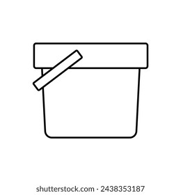 Bucket icon vector. Cleaning illustration sign. Basket symbol or logo.