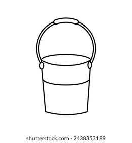 Bucket icon vector. Cleaning illustration sign. Basket symbol or logo.