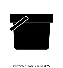 Bucket icon vector. Cleaning illustration sign. Basket symbol or logo.