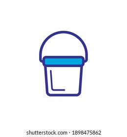 diseño de estilo de color vectorial de icono de cubo