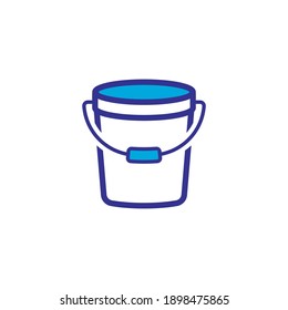bucket icon vector color style design