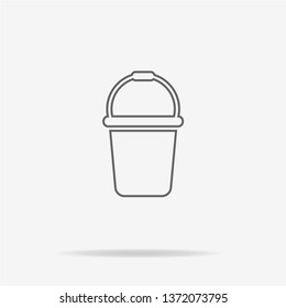 Bucket icon. Vector concept illustration for design.