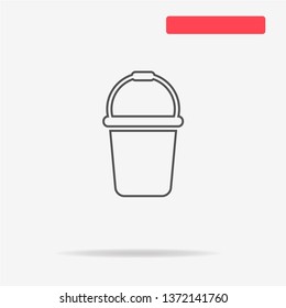 Bucket icon. Vector concept illustration for design.