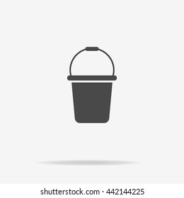 Bucket icon. Vector concept illustration for design.