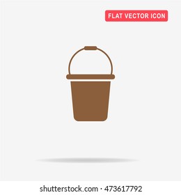 Bucket icon. Vector concept illustration for design.