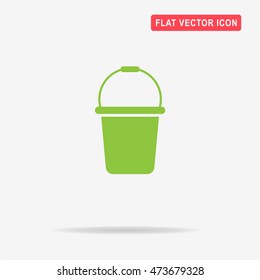 Bucket icon. Vector concept illustration for design.