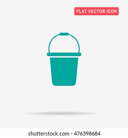 Bucket icon. Vector concept illustration for design.