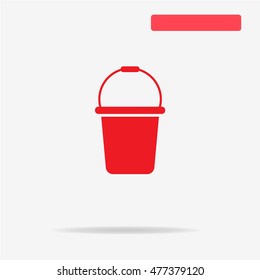 Bucket icon. Vector concept illustration for design.