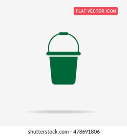 Bucket icon. Vector concept illustration for design.