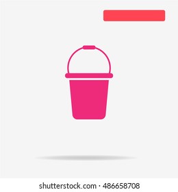 Bucket icon. Vector concept illustration for design.