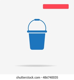 Bucket icon. Vector concept illustration for design.