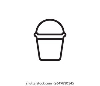 Bucket icon vector design art illustration