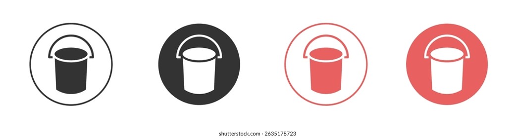 Bucket icon vector design template simple and clean style