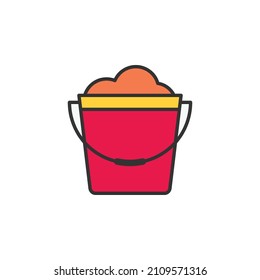 Plantillas de diseño vectorial de icono de cubo aisladas en fondo blanco