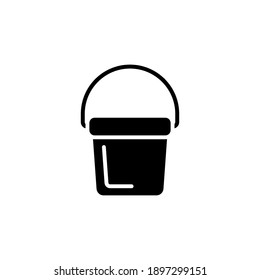 bucket icon vector glyph style design