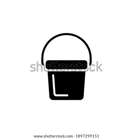 bucket icon vector glyph style design