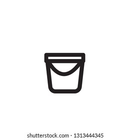 Bucket icon vector. bucket graphic illustration on white background. - Vector