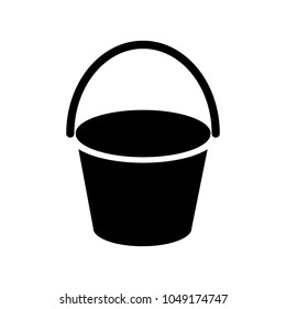 bucket icon, vector illustration.