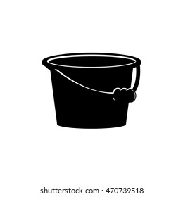 Bucket icon, vector  illustration.