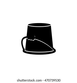 Bucket icon, vector  illustration.