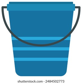 Diseño de Ilustración vectorial de ícono de cubo aislado sobre fondo blanco.