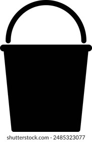 Bucket icon, vector illustration. Flat design style. vector bucket icon illustration isolated on White background, bucket icon Eps10.