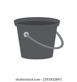 Bucket icon vector illustration isolated on white background.
