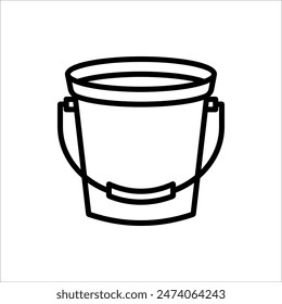 Icono de cubo. Ilustración vectorial de cubo aislado sobre fondo blanco