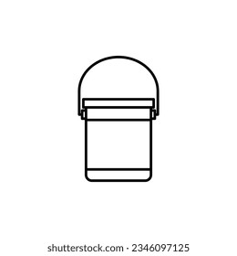 Eimer-Symbol, Vektorgrafik, Linearstil